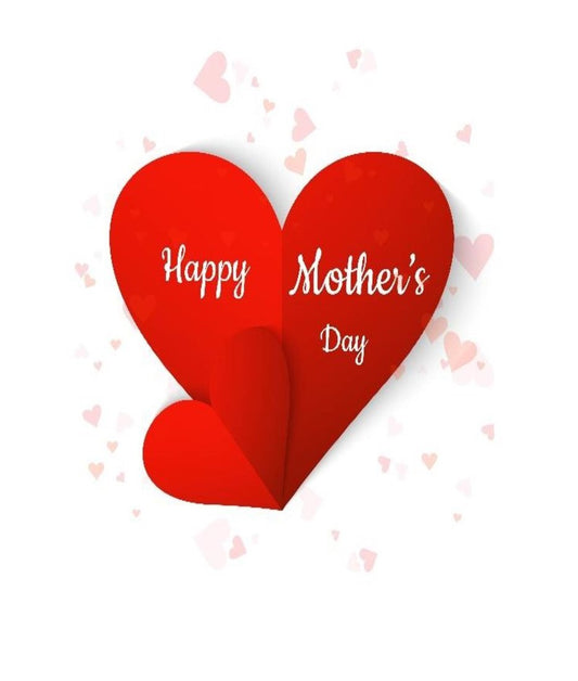 Mothers Day Card Red Hart